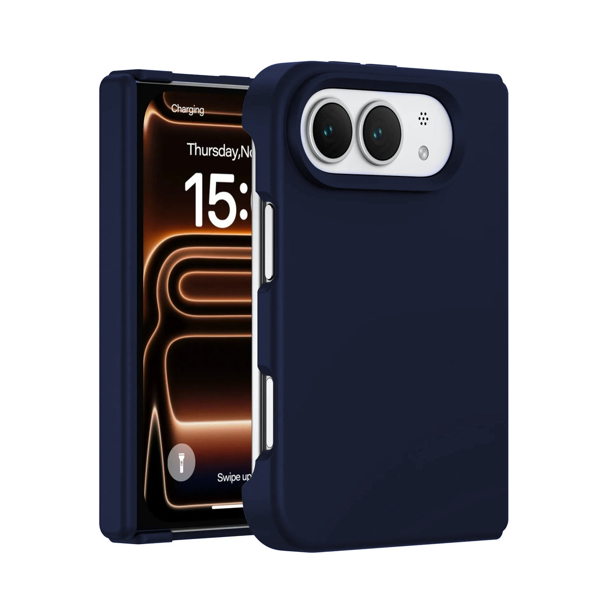 Navy Soft Magnetic Silicone Case for iPhone Duo