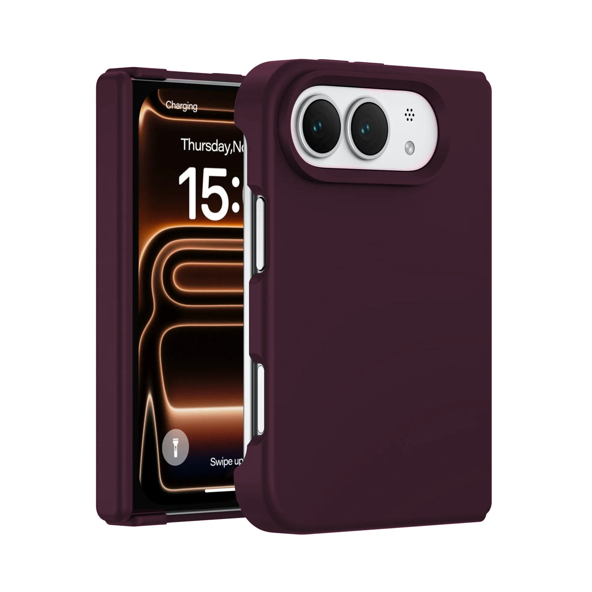 Burgundy Soft Magnetic Silicone Case for iPhone Duo