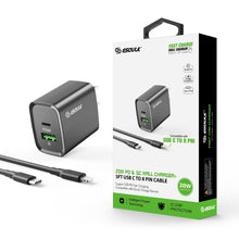 Black 20W PD+QC FAST WALL CHARGER & 5FT USB C TO 8PIN CABLE