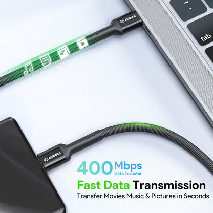 BLACK 10FT FAST CHARGING CABLE C TO C