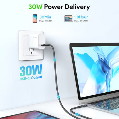 BLACK 10FT FAST CHARGING CABLE C TO C