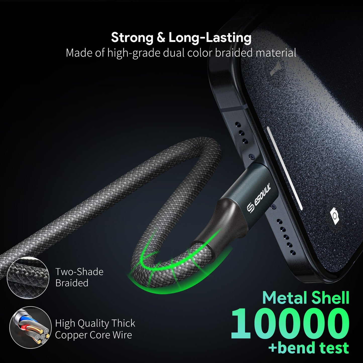 6FT 100W USB-C TO USB-C CHARGING & DATA SYNC CABLE