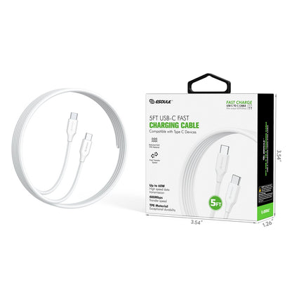 5Ft 60W USB-C Fast Charging Cable