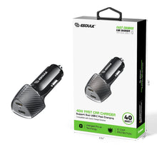 BLACK 40W Dual Type-C Port FAST CAR CHARGER
