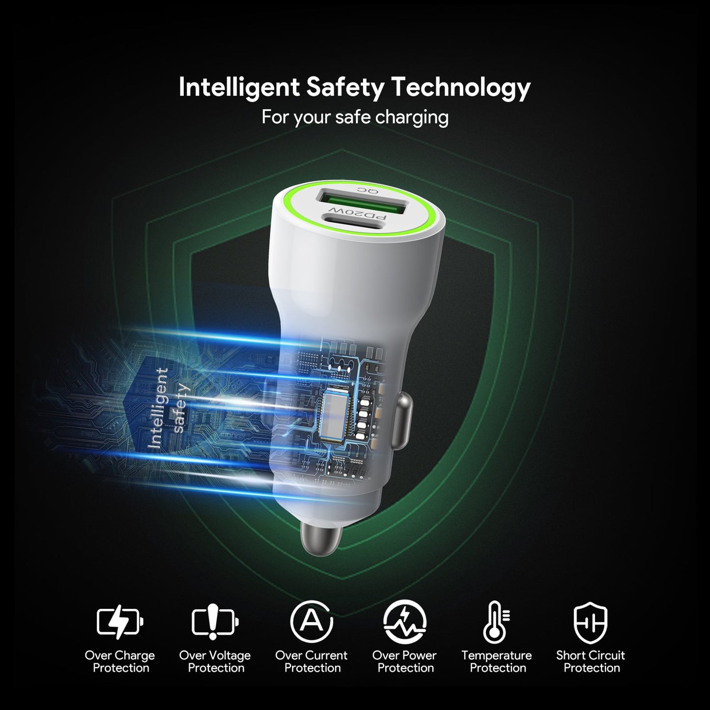 20W PD&QC CAR CHARGER - SET OF 12 PCS