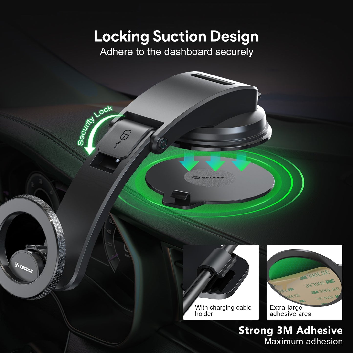 MAGNETIC CAR HOLDER Windshield and Dash Mount