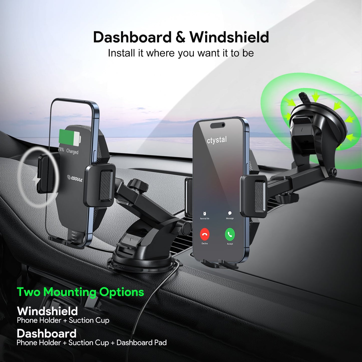 15W Wireless Fast Charging Car Charger