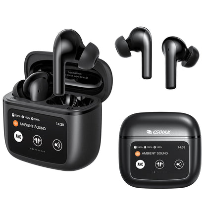 Touch Screen ANC&ENC Wireless Earbuds