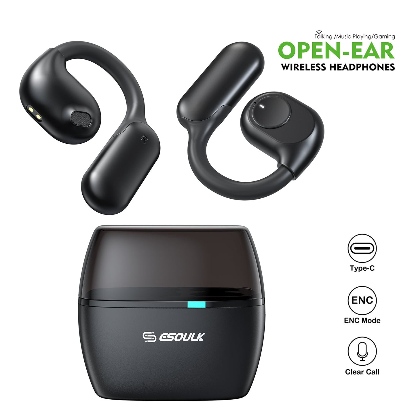 Open-Ear ENC Wireless Headphones