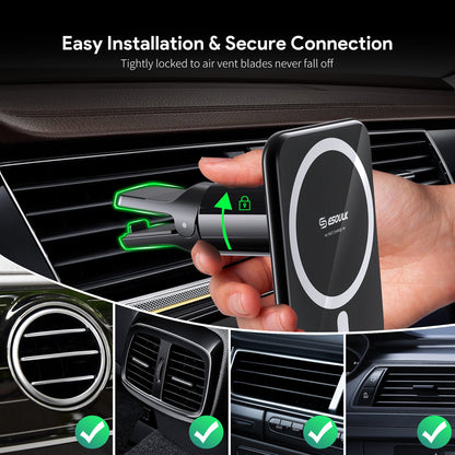 15W Magnetic Wireless Charger Air Vent Car Mount