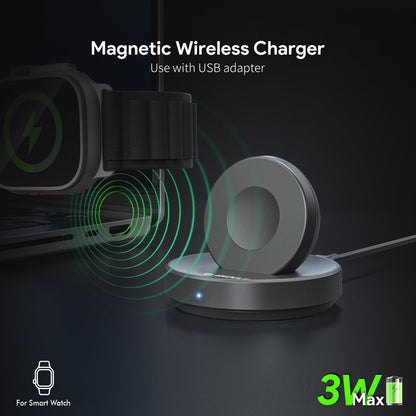 Smart Watch Magnetic Wireless Charging Stand - BLACK