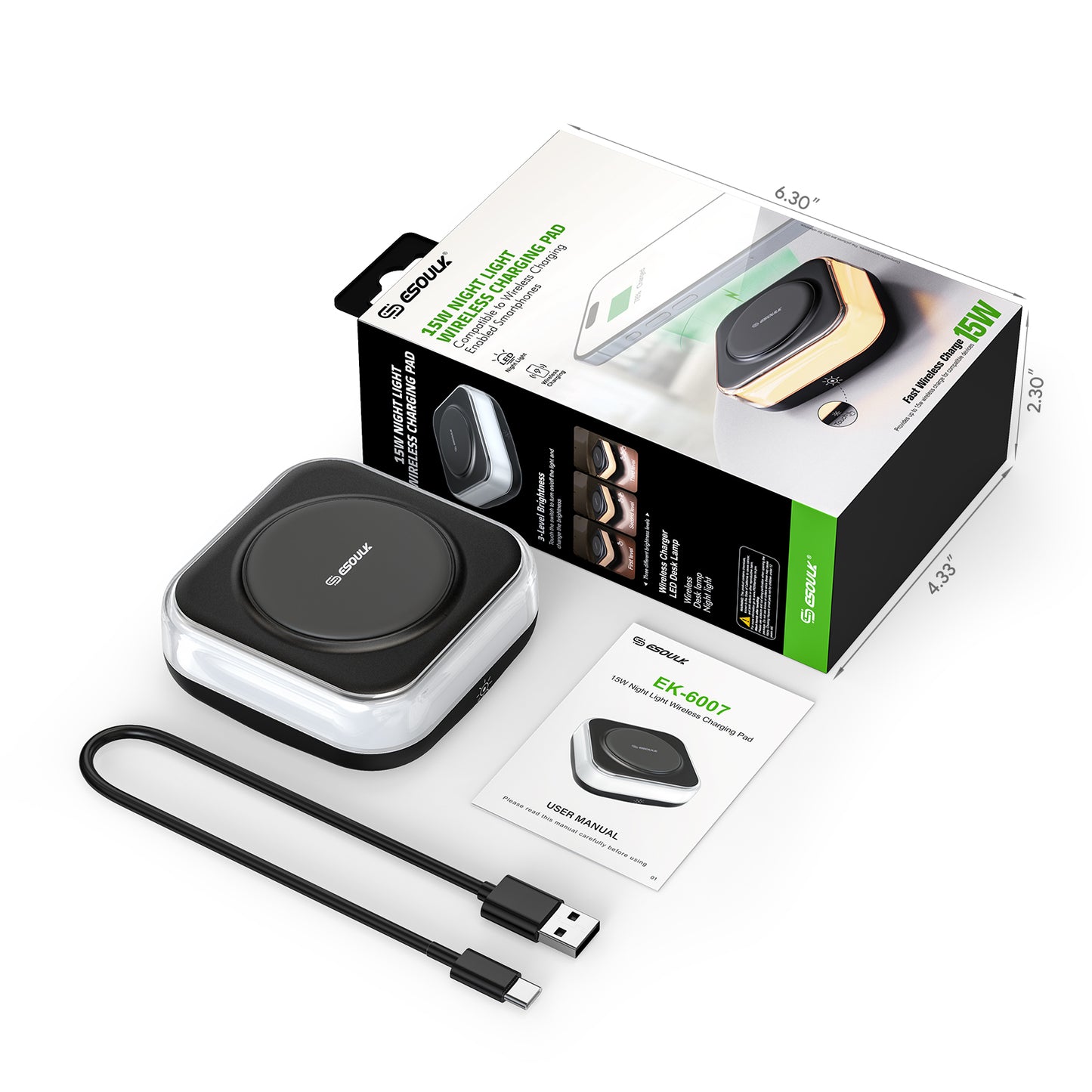 15W Night Light Wireless Charging Pad