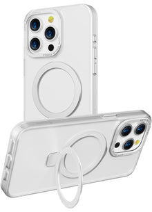 White Frosted Kickstand with Magnetic Compatibility for iPhone 13 Pro Max with package
