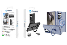 Blue Frosted Kickstand with Magnetic Compatibility with Package for Samsung Galaxy S24 Plus