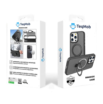 Black Frosted Kickstand with Magnetic Compatibility for iPhone 12 Pro / 12 6.1 with package