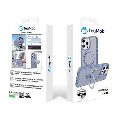Blue Frosted Kickstand with Magnetic Compatibility for iPhone 12 Pro / 12 6.1 with package