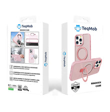 Pink Frosted Kickstand with Magnetic Compatibility for iPhone 15 Plus / 14 Plus with package