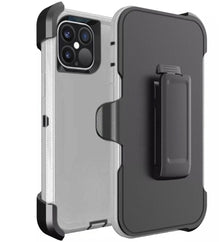 iPhone 12 5.4 Heavy Duty Case White Gray