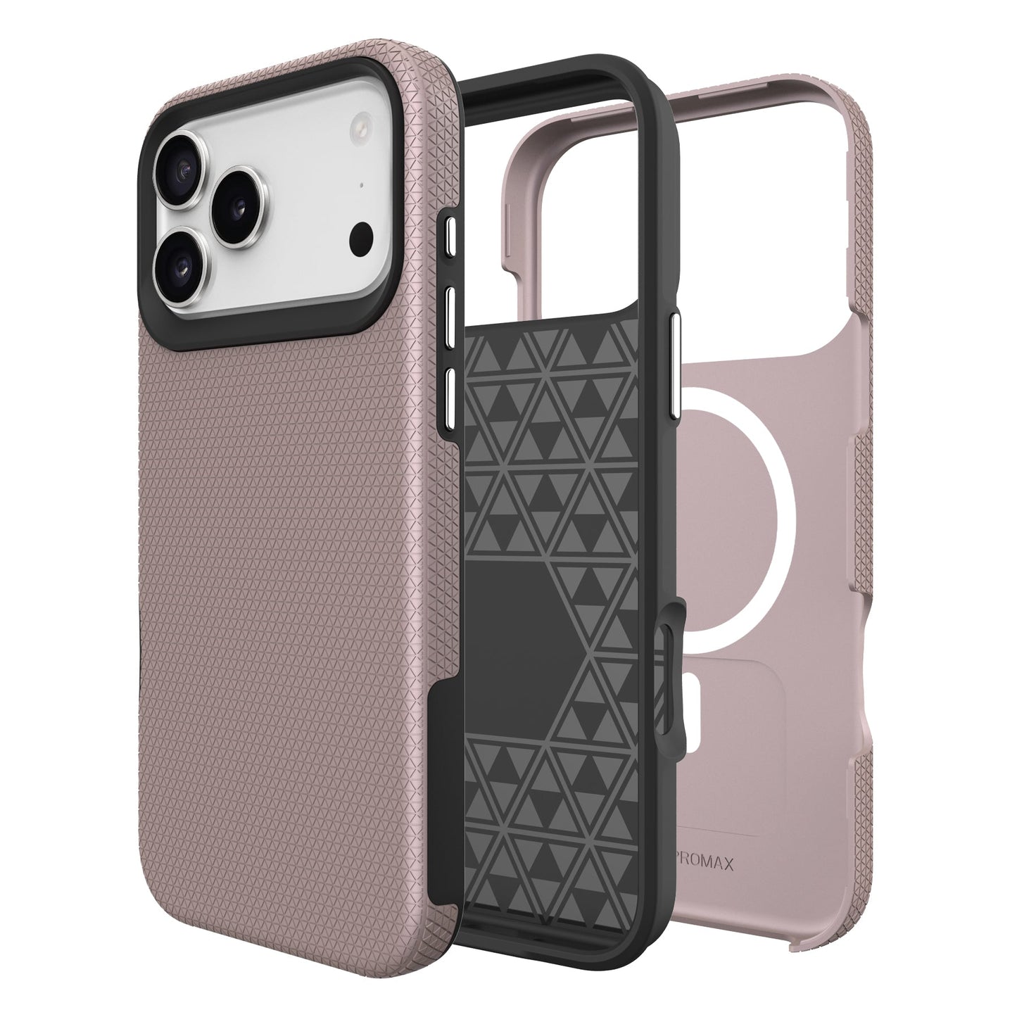 Rose Gold Triangle Case with Magnetic Compatibility for iPhone 17 Air