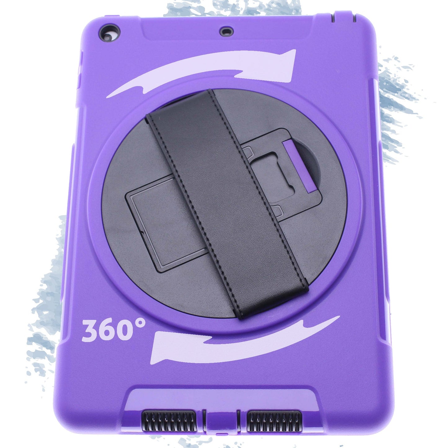 iPad Air Heavy Duty Case with Black Strap Purple