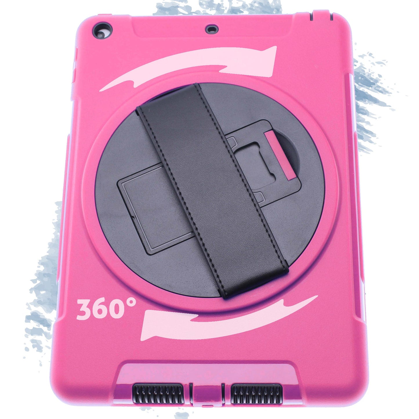 Pink iPad Pro/Air 10.5" Heavy Duty Case with Black Strap