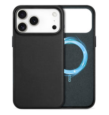 Black Magnetic Leather Case Case for iPhone 17 6.1