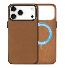 Brown Magnetic Leather Case Case for iPhone 17 6.1