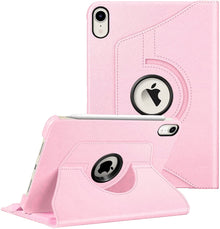 Light Pink PU Leather Folio Folding 360 Case for iPad Mini 7 / Mini 6