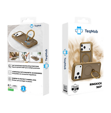 Beige Frosted Bumper with 360° Magnetic Kickstand for iPhone 17 Air with package