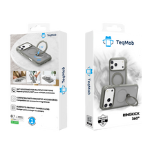 Grey Frosted Bumper with 360° Magnetic Kickstand for iPhone 17 Air with package