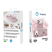 Pink Frosted Bumper with 360° Magnetic Kickstand for iPhone 17 Pro with package