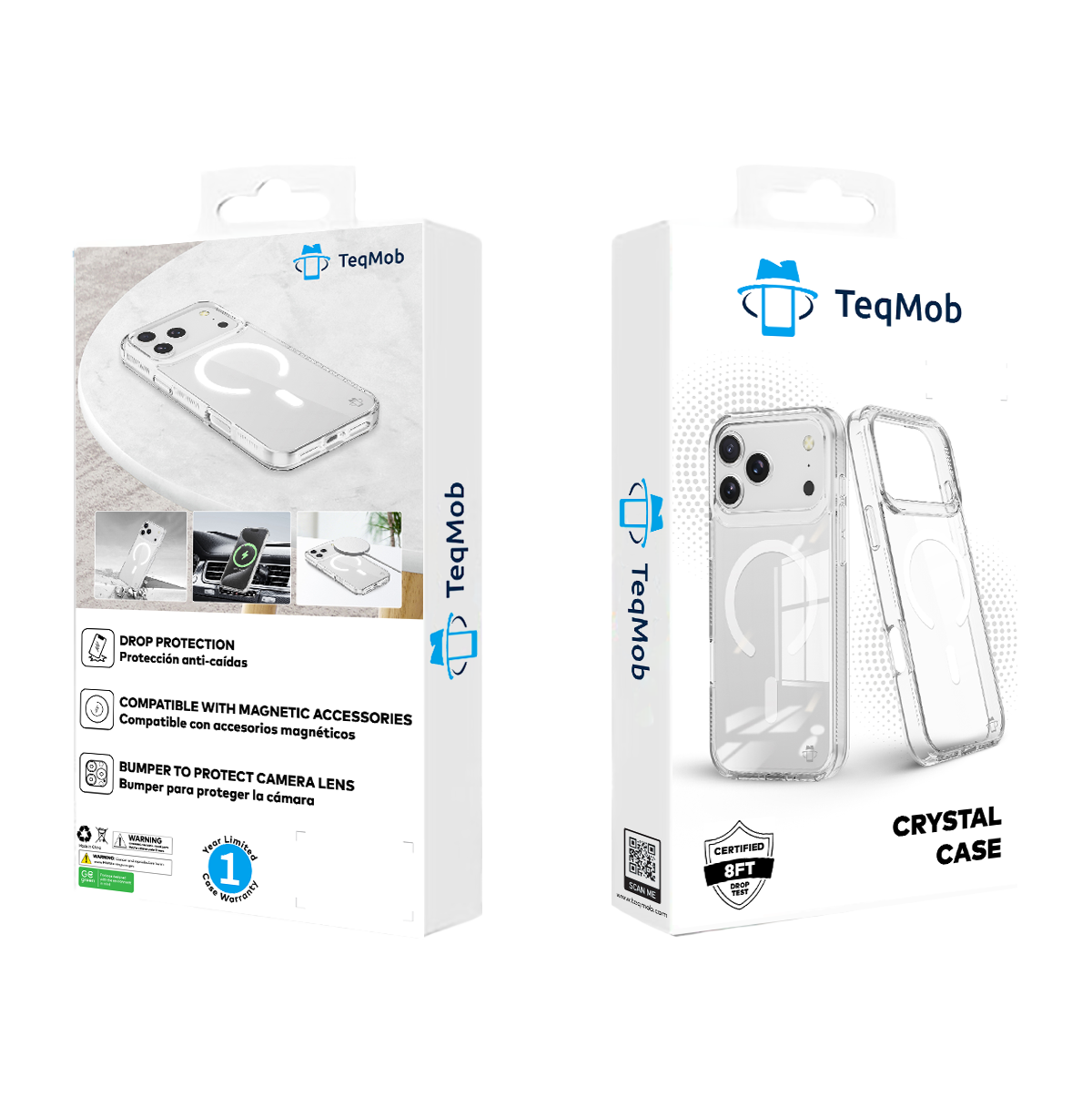 Clear Case with Magnetic Compatibility for iPhone 17 Pro with package