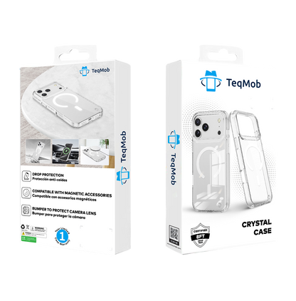 Clear Case with Magnetic Compatibility for iPhone 17 Pro with package
