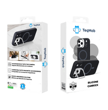 Black Silicone Camera Kickstand with Magnetic Compatibility for iPhone 17 Air with package