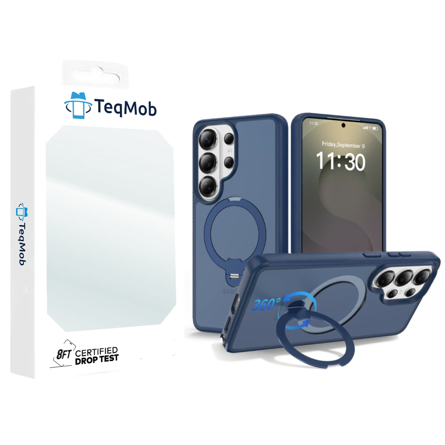 Blue Frosted Kickstand with Magnetic Compatibility with Package for Samsung Galaxy S26