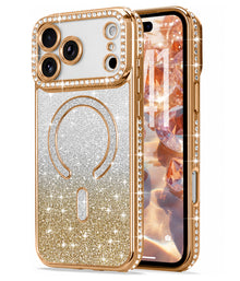 Gold Diamond TPU Case for iPhone 17 Pro