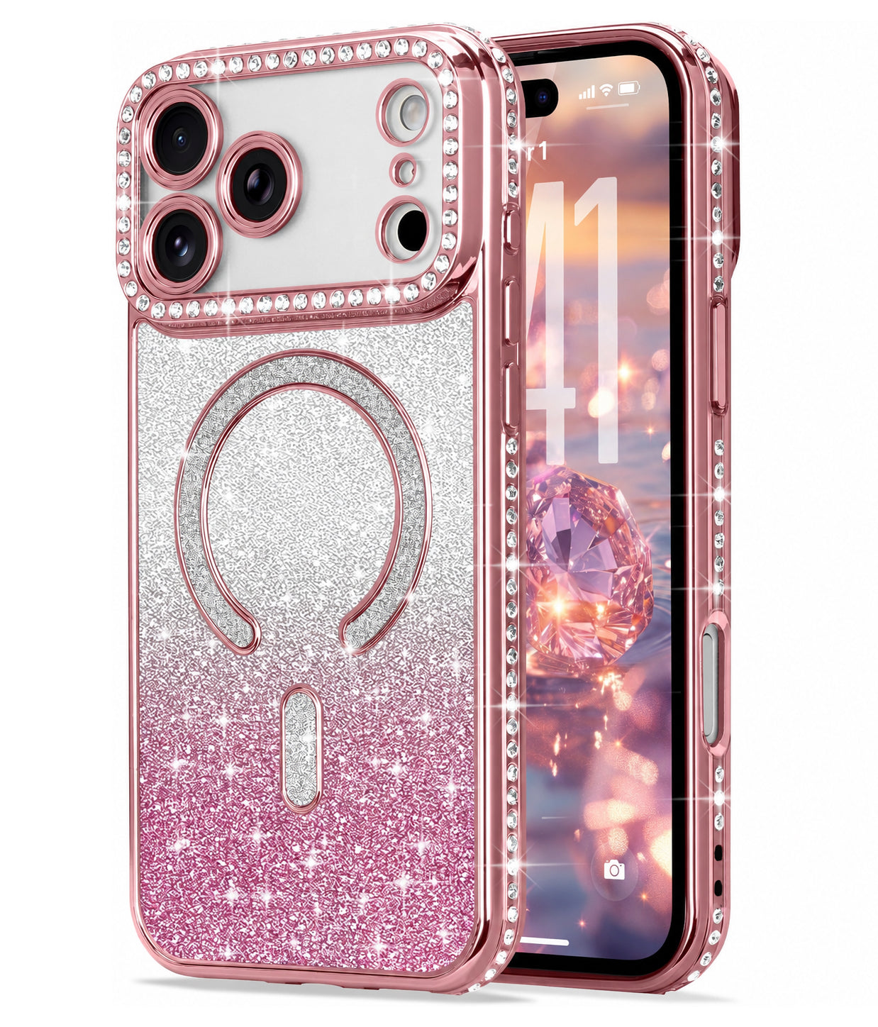 Pink Diamond TPU Case for iPhone 17 Pro Max