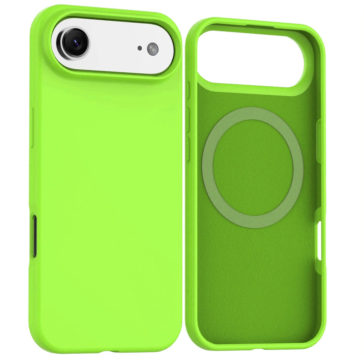 Neon Green Soft Magnetic Silicone Case for iPhone 17 Air