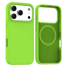 Neon Green Soft Magnetic Silicone Case for iPhone 17 6.1