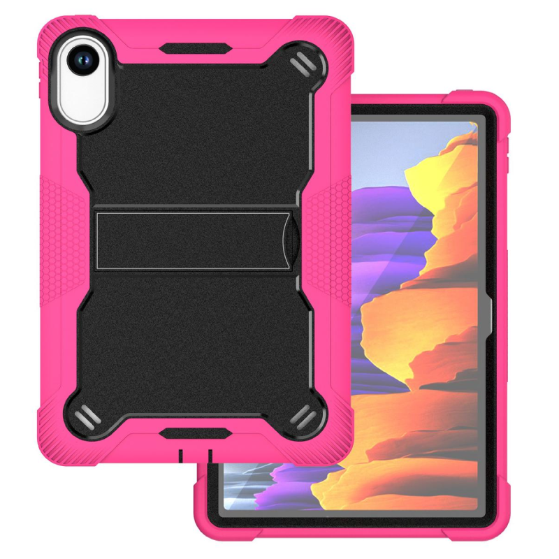 Hot Pink Heavy Duty Case with Kickstand for iPad A16 10th Gen 10.9"