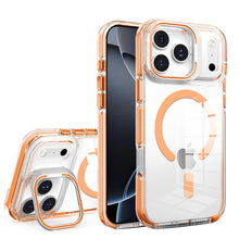 Orange Camera Kickstand Magnetic Case for iPhone 17 Pro
