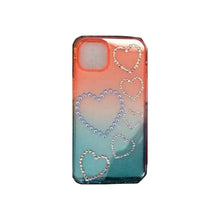 Orange Blue Gradiant Stone Hearts case for iPhone 14 Pro Max