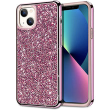 For iPhone 14 6.1 / 13 6.1 Deluxe Diamond Bling Glitter Case Cover - Pink