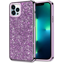 For iPhone 13 Pro Max Deluxe Diamond Bling Glitter Case Cover - Purple