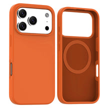 Orange Soft Magnetic Silicone Case for iPhone 17 Pro
