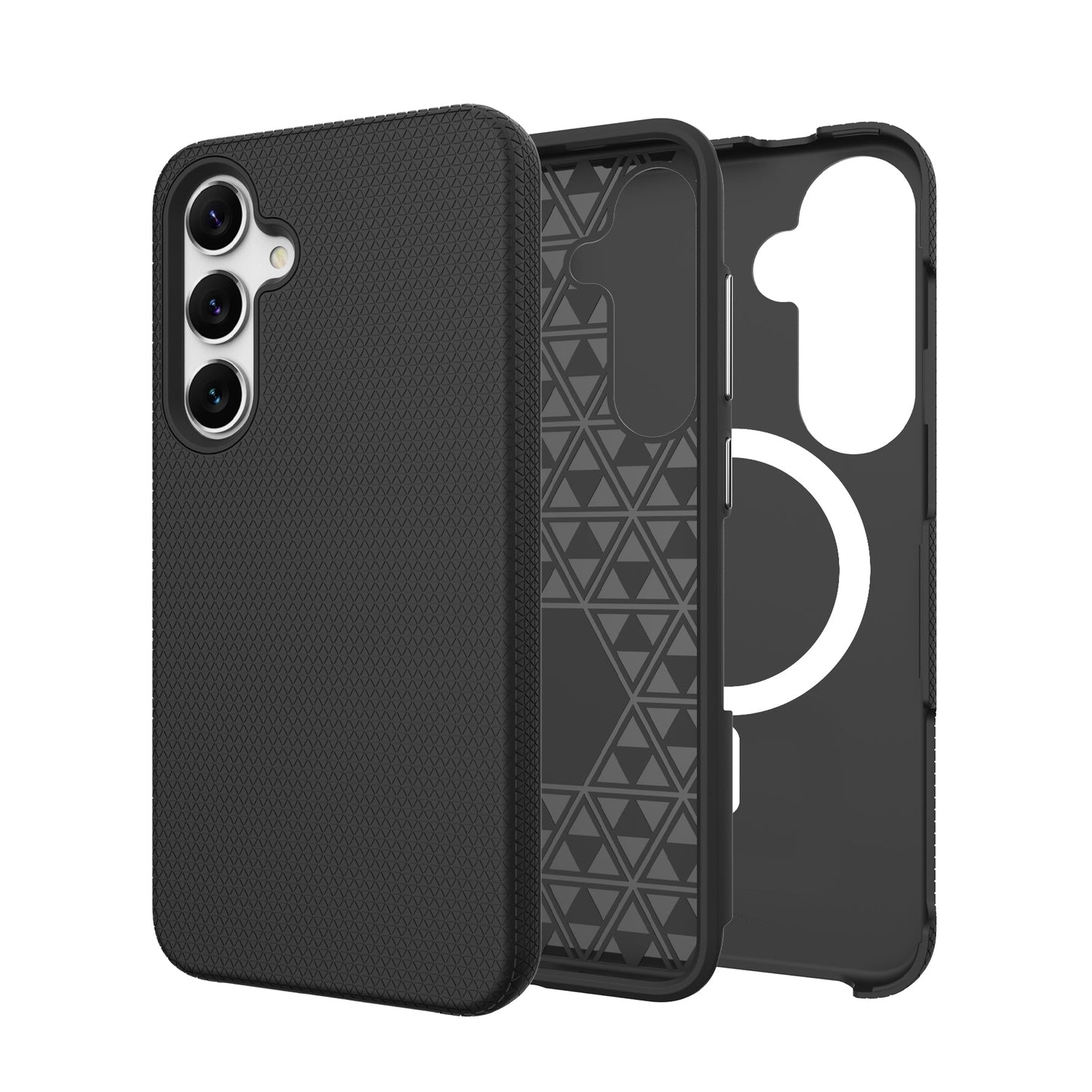 Black Triangle Case with Magnetic Compatibility for S25 FE