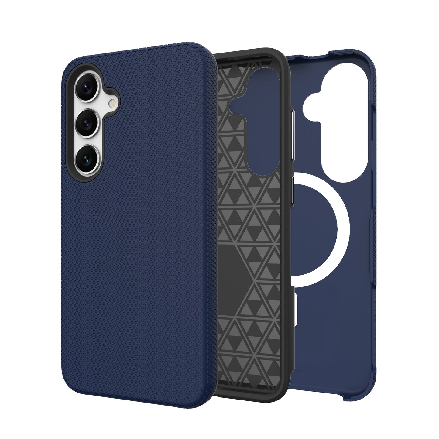 Blue Triangle Case with Magnetic Compatibility for S25 Plus