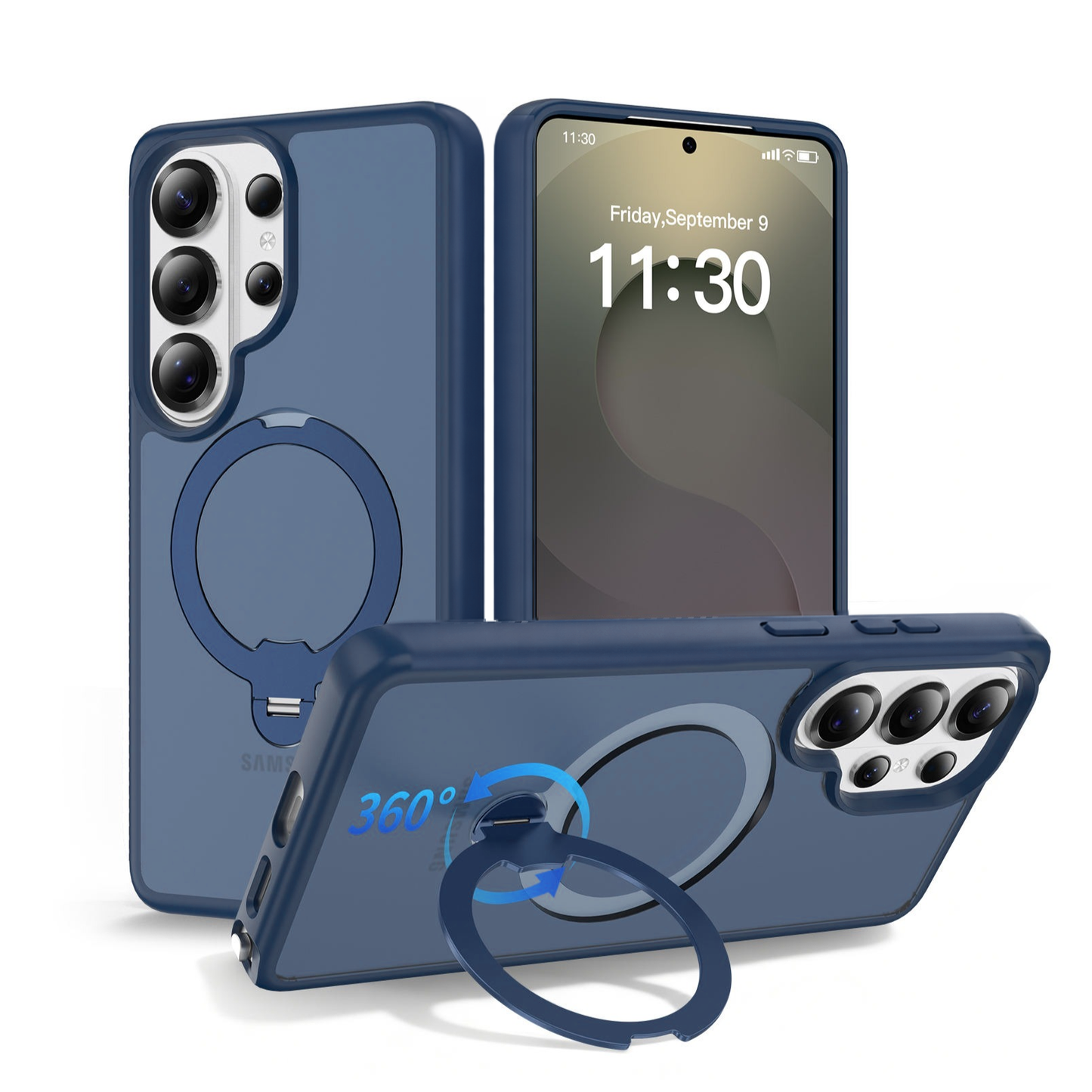 Blue Frosted with 360° Magnetic Kickstand for Samsung Galaxy S26 Plus