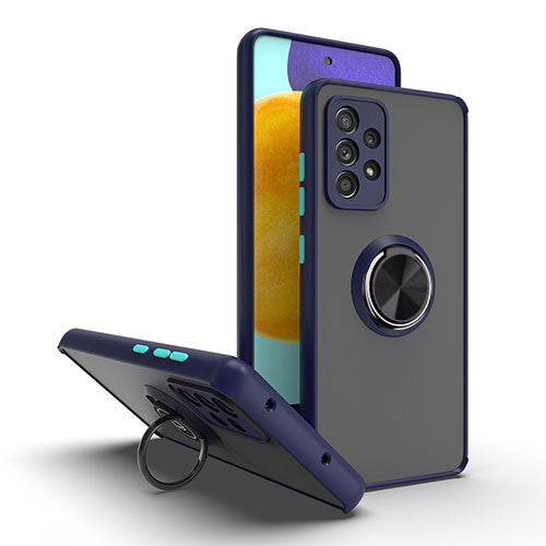 Blue TPU Frame Case with Ring for Galaxy S24 FE