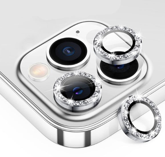 Silver Glitter Camera Protector for iPhone 12 6.1